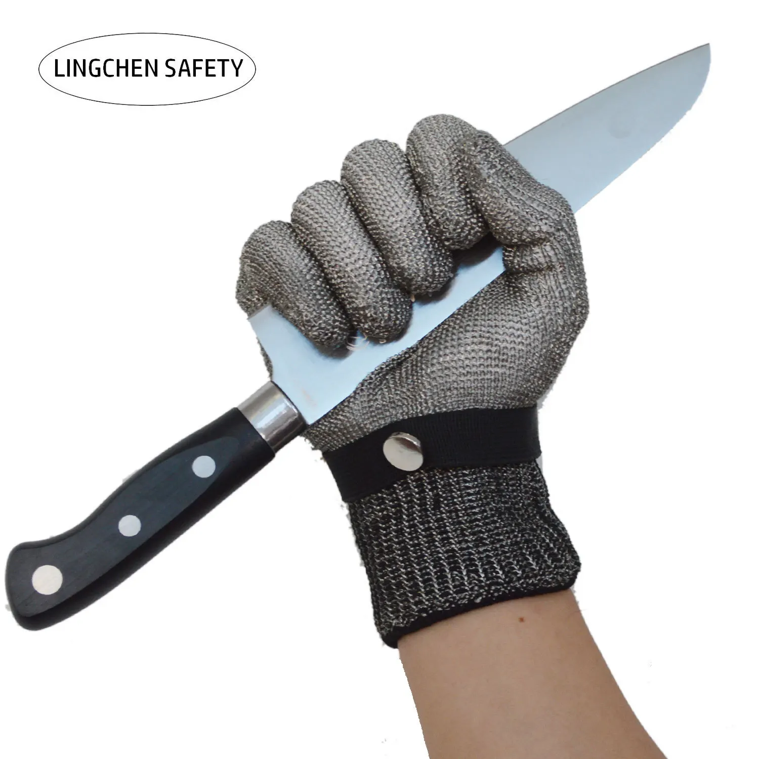 

1 Pcs Grade 5 Stainless Steel Wire Gloves Kitchen Butcher Oyster Peel Fish Gardening Slaughtering Chainsaw Anti Cut Safety Glove