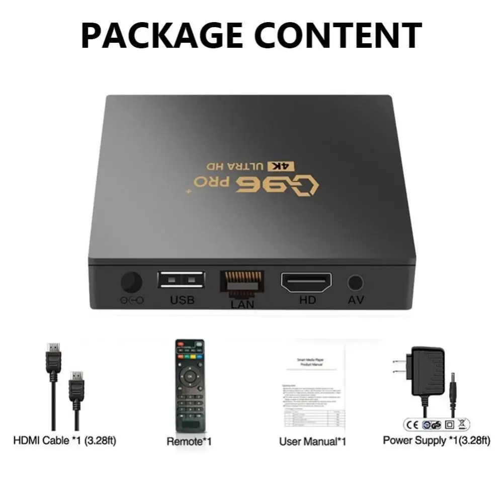 

Приставка Смарт-ТВ Q96 Pro +, Android 11, Allwinner H313, 4 ядра, 2,4 ГГц, Wi-Fi, 4K