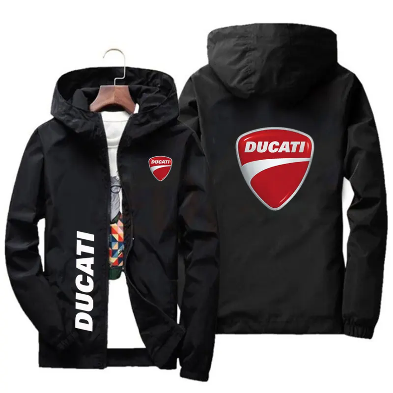 

Мужская Уличная локомотивная одежда Ducati на молнии, тонкая водонепроницаемая Спортивная Солнцезащитная одежда для отдыха, мужская куртка с зарядным устройством