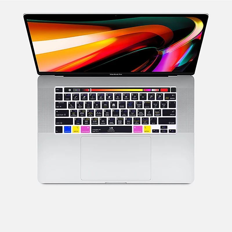 Чехол для клавиатуры HRH Logic Pro X Hotkey функциональный силиконовый чехол MacBook 16 2019 A2141 M1