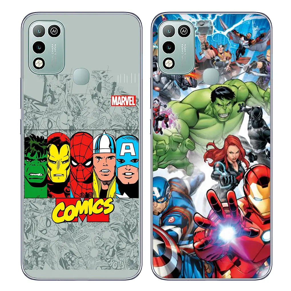 A-Мстители M-Marvels S-пауки I-Iron Man для Motorola Moto G13 G14 G53 G54 G62 G72 G82 G84 E13 E20 G42 G32 G23 G22 чехол