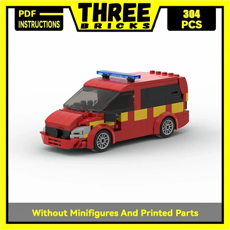 

Moc Building Bricks Car Model London Fire Brigade Operational Support Unit Technology Blocks Gift Christmas Toy DIY Set Assembly