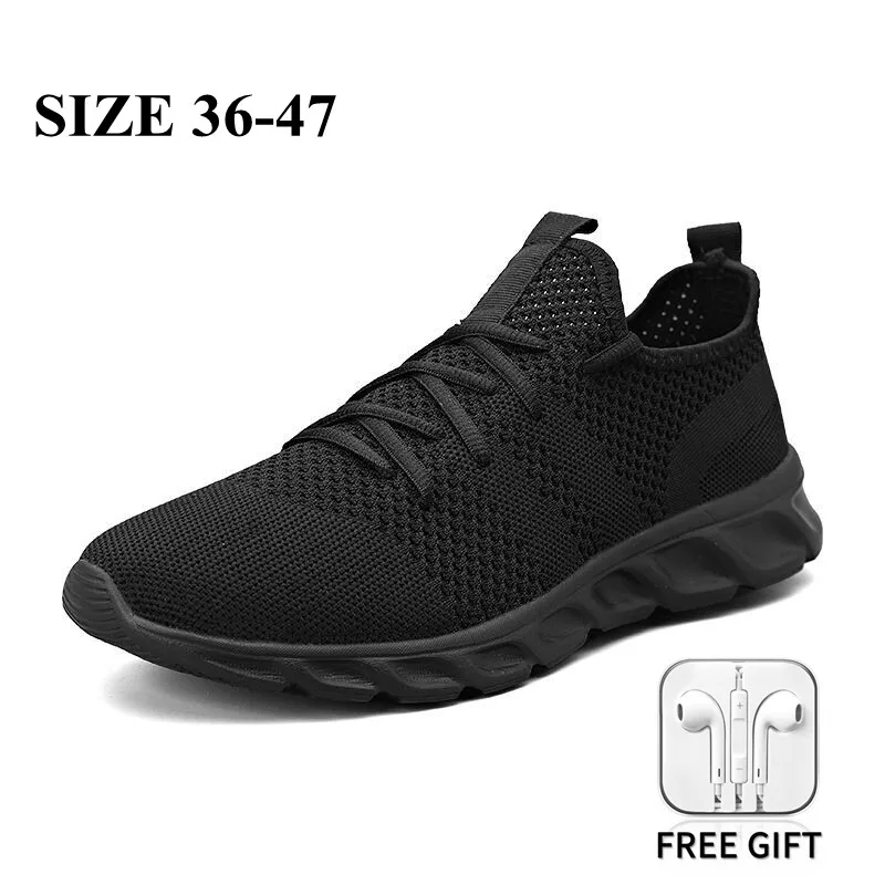 

Men's Sneakers Outdoor Running Shoes Lightweight Comfortable Breathable Knitting Mesh Male Non-Slip Sports Shoes