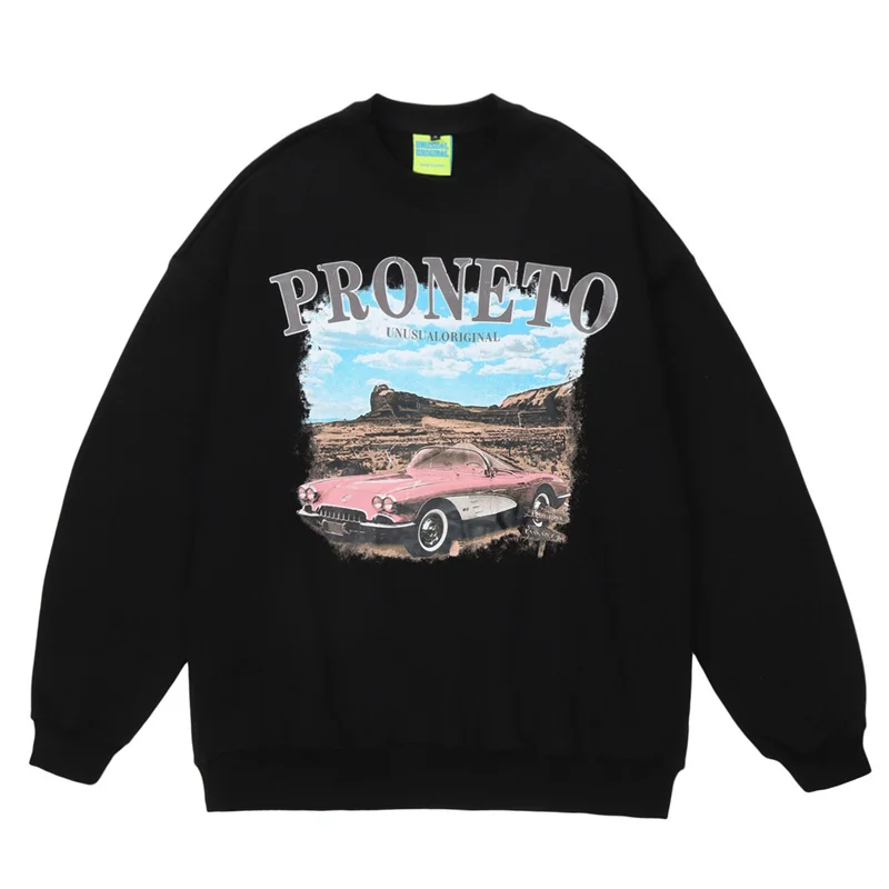 

2022 Harajuku Streetwear Oversized Sweatshirt Letter Picture Printed Hip Hop Pullover Autumn Hip Hop Korean Crewneck Sweatshirts