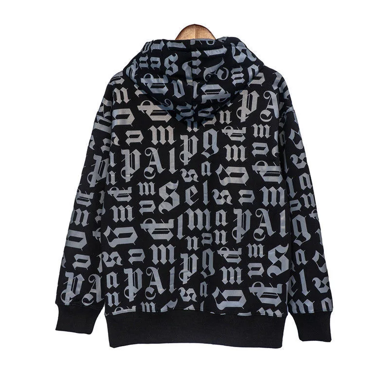

PALM X ANGELS Overprint Logo Letter Hooded Sweatshirt Casual Loose Unisex Hoodie
