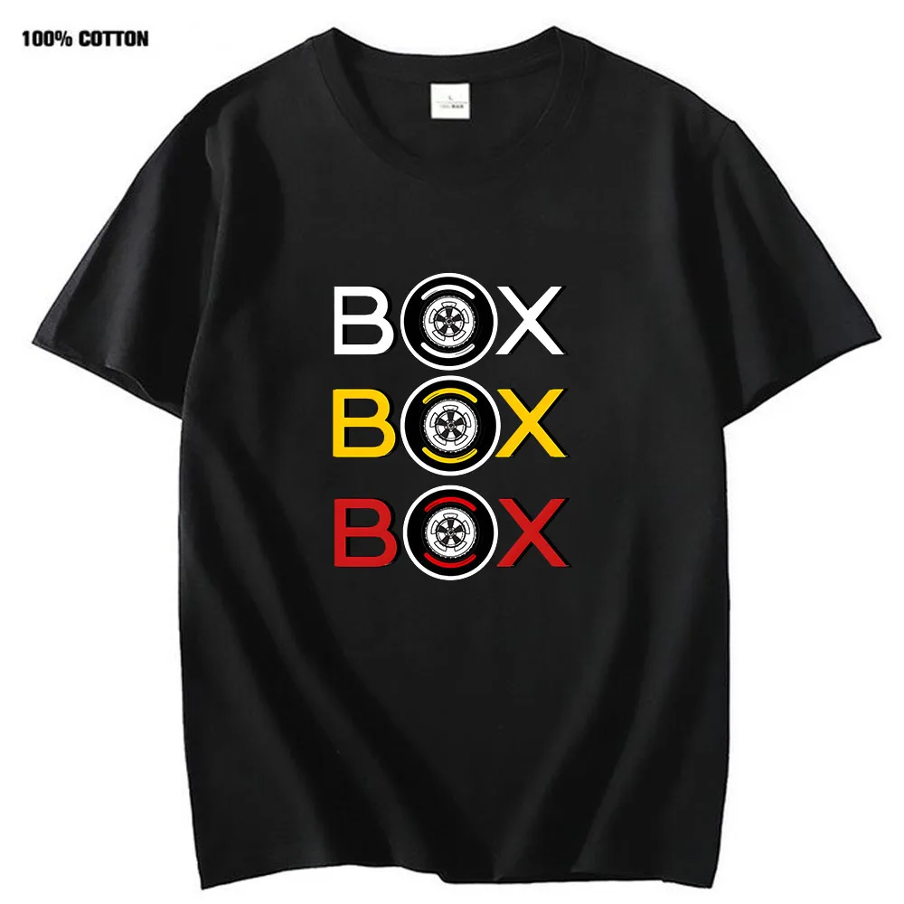 

F1 Tshirt Racing Car Box Box Box Radio Call To Pit Box T-Shirt Women's Top 100%cotton Video Games Men Clothing Oversized Y2k Tee