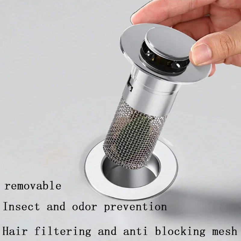1 шт. пробка для раковины из нержавеющей стали фильтр слива выдвижная раковина с