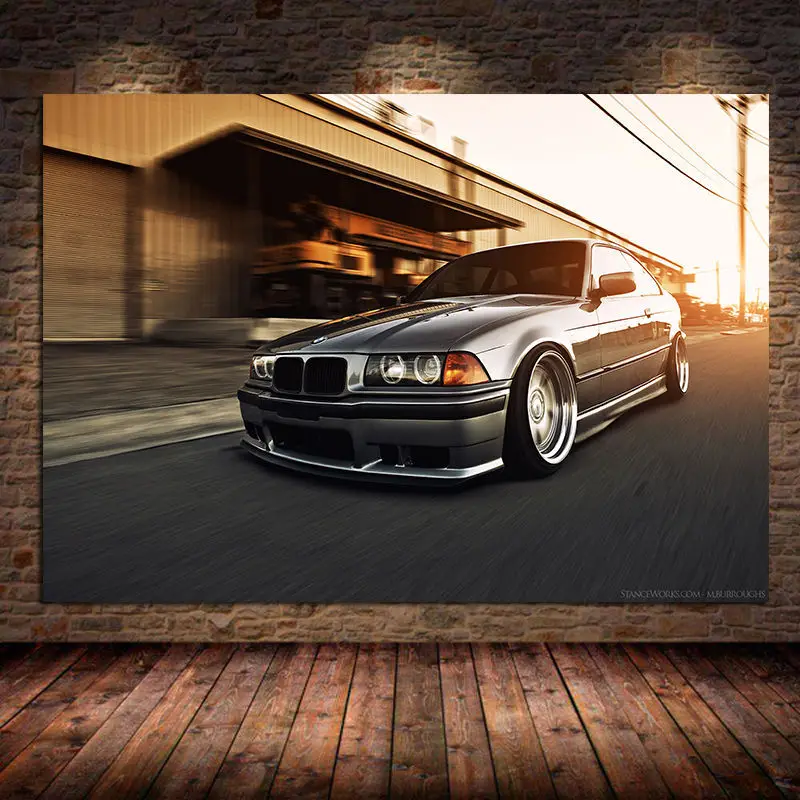 

Современные постеры M3 BM W E30 в виде супер гоночного автомобиля, HD, настенные картины, картины на холсте, украшения для гостиной, домашний деко...