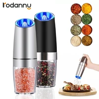 rodanny electric automatic pepper and salt grinders stainless steel gravity herb spice mill adjustable coarseness kitchen tools