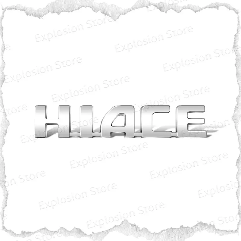 

1 шт., АБС-пластик, буквенный логотип HIACE, автомобильное крыло, боковая эмблема, наклейка на задний бампер, задняя дверь, багажник, наклейка, украшения, аксессуары