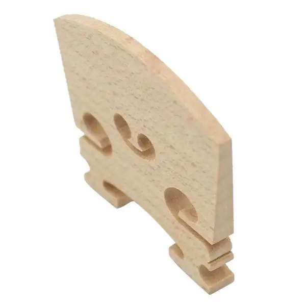 

4X Replacement Maple Bridge for 1/8 Violin Parts 3.67x3.2x0.5cm Wood Color