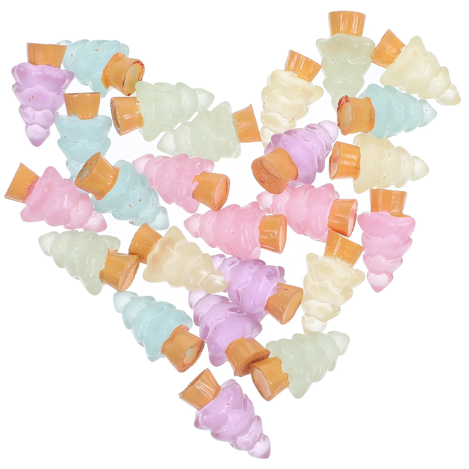 

Tabletop Decor Miniature Xmas Trees Luminous Fireplace Artificial Christmas Crafts