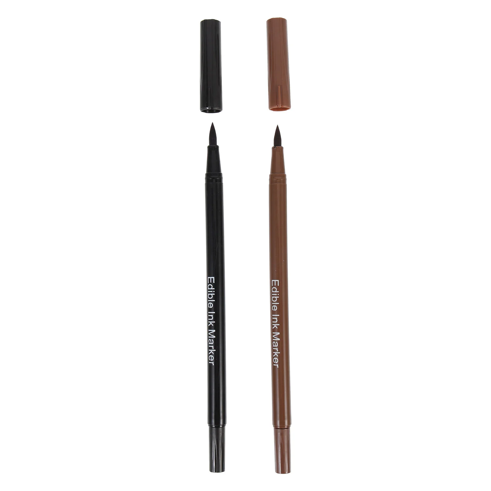 

2 Pcs Baking Pen Edible Food Pens Cookie Decorating Tool Brown Fondant Biscuit White Marker Decorate Coloring Markers