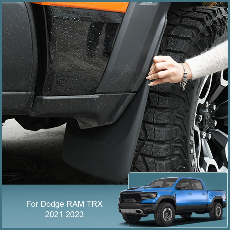 

4PCS Car Mudguard Mud Flaps Splash Guards Wheel Fender Custom For Dodge Ram 1500 TRX 2021 2022 2023 Exterior Auto Accessories