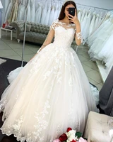 2022 new arrival elegant a line white wedding dresses soft spaghetti straps tull princess court train bridal gown