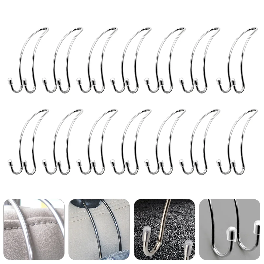 

14Pcs Car Hooks Back Seat Storage Hooks Multi-functional Seat Headrest Hooks