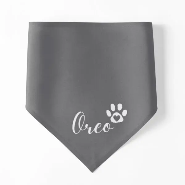 

Oreo Pet Name Dog Bandanas Neckerchief Kerchief Collar Print Accessories Supplies Cat Towel Costume Christmas Scarf Puppy