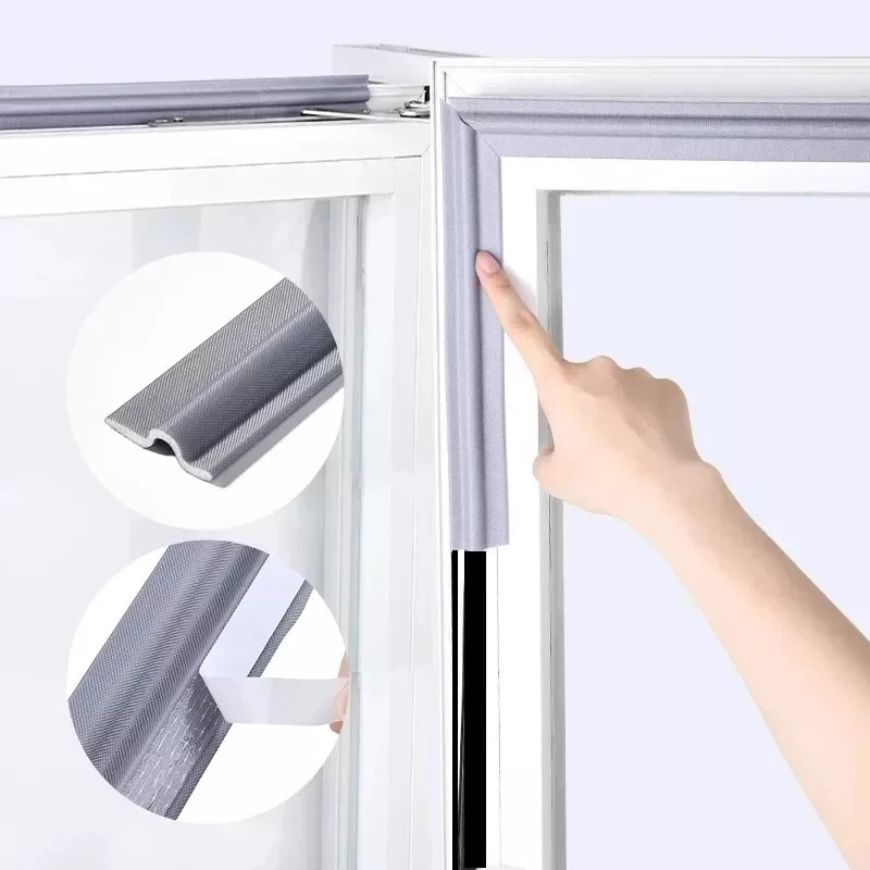 

Adhesive Door Window Sealing Strips Pu Foam Tape Waterproof Dustproof Sealing Tape Sound Insulation Window Accessories