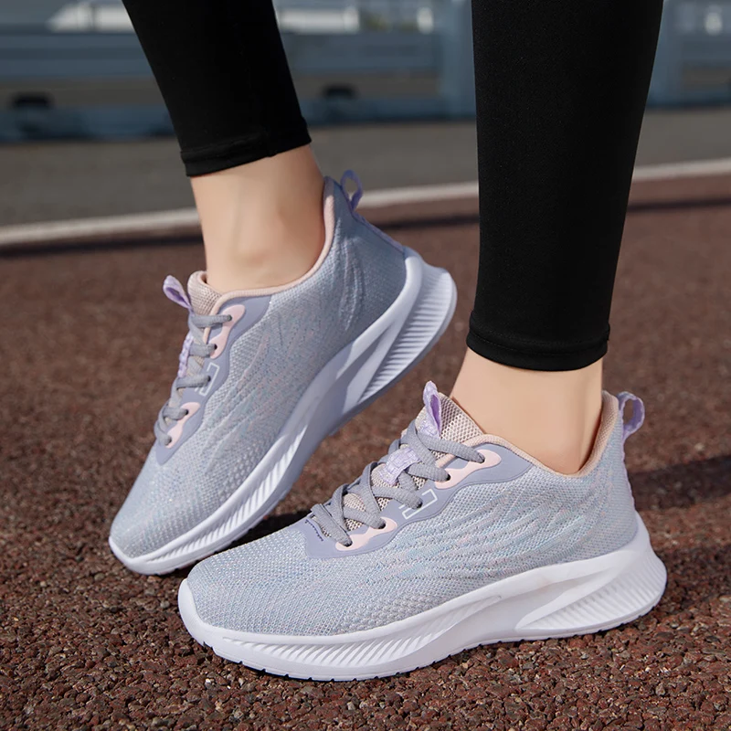 2023 Women's Running Shoes Outdoor Breathable Women's Running Shoes Fitness Color Walking Sports Shoes Women