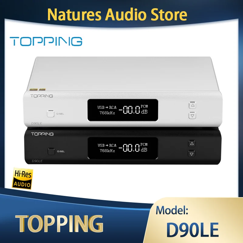 

Hi-Fi декодер TOPPING D90LE ES9038Pro D90 LE DAC IIS Bluetooth 5,0 DSD512 PCM768kHz LDAC, Полностью сбалансированное звено