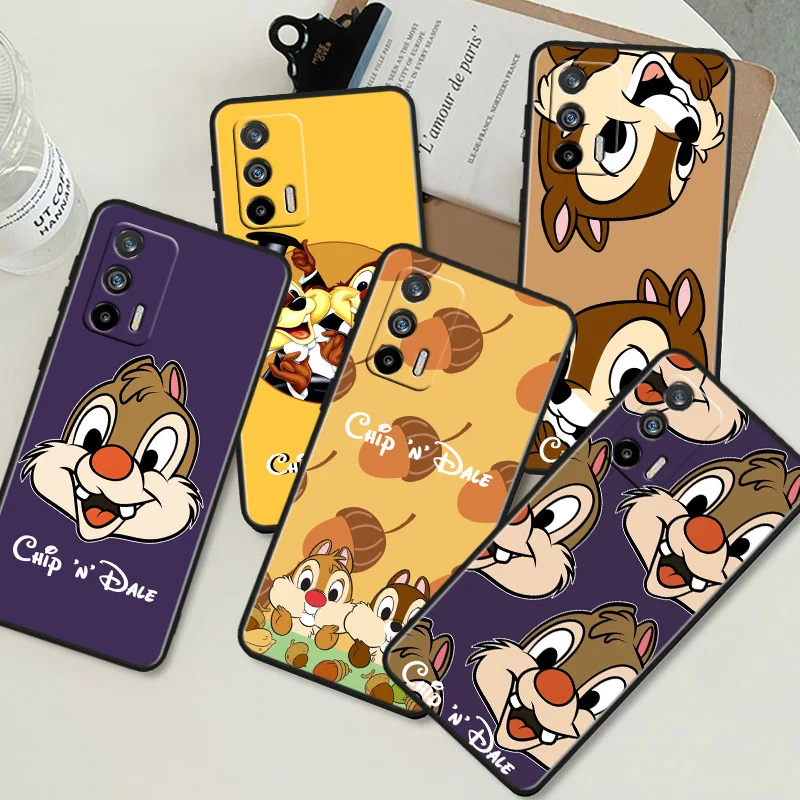 

Disney Chip 'n' Dale cute For OPPO Realme X50 X3 X2 GT2 Neo 3T Pro C35 C31 C30S C25S C21Y C15 C11 C3 C2 Black Phone Case