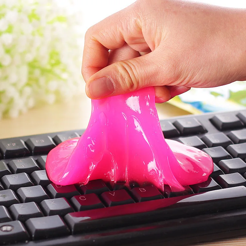 60ML Super Dust Clean Clay Dust Keyboard Cleaner Slime Toys Cleaning Gel Car Gel Mud Putty Kit USB for Laptop Cleanser Glue images - 6