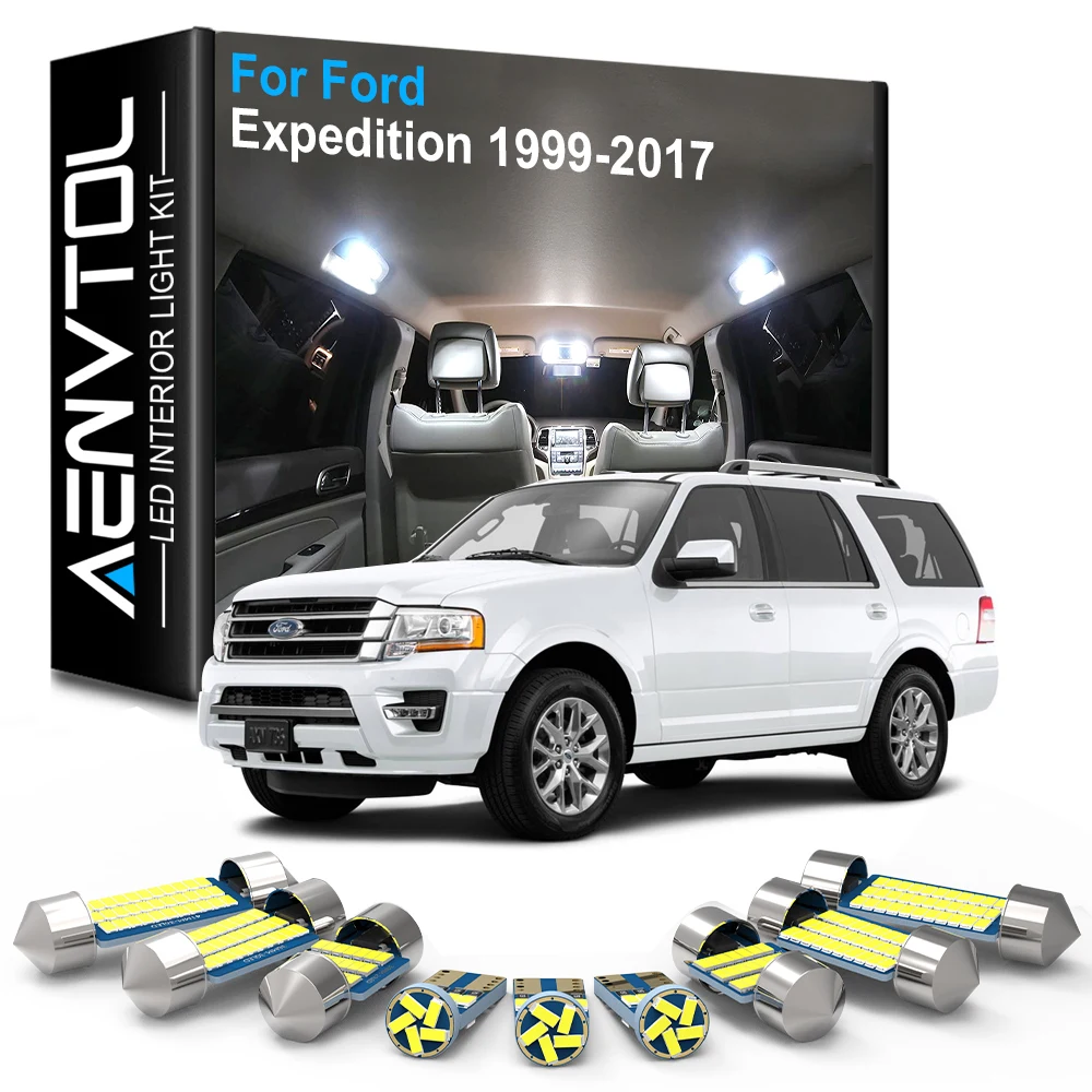 

Автомобильные аксессуары AENVTOL Canbus для экспедиции Ford 1999-2017, комплект светодисветильник для салона, Верхняя лампа для считывания багажника без ошибок