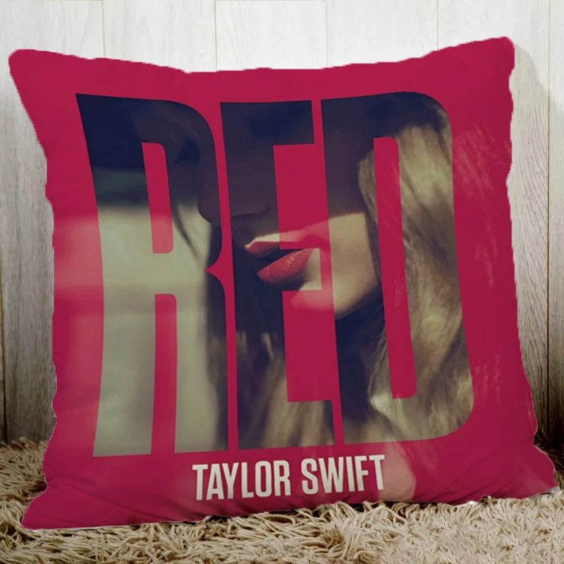 

T-Taylor Swift Throw Pillow Covers Cushion Cover 45*45cm Short Plush Pillowcase Cushions Pillowcases Decorative Pillows for Sofa