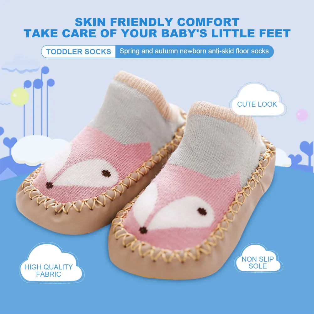 

Winter Baby Socks Bottom Anti-slip Cute Cartoon Infant Short Socks Learn Walk Supplies Soft Comfortable for Friend Perfect Gifts