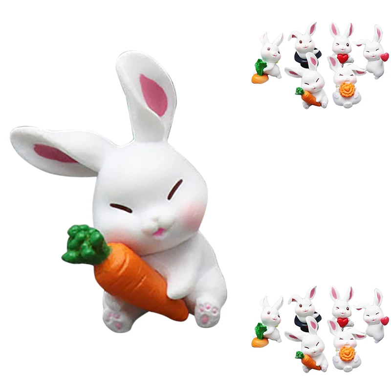 

Simulation Mini Animal Carrot Rabbit Rabbit Cute Cartoon Doll Static Model Decoration Toy Decorative Miniatures