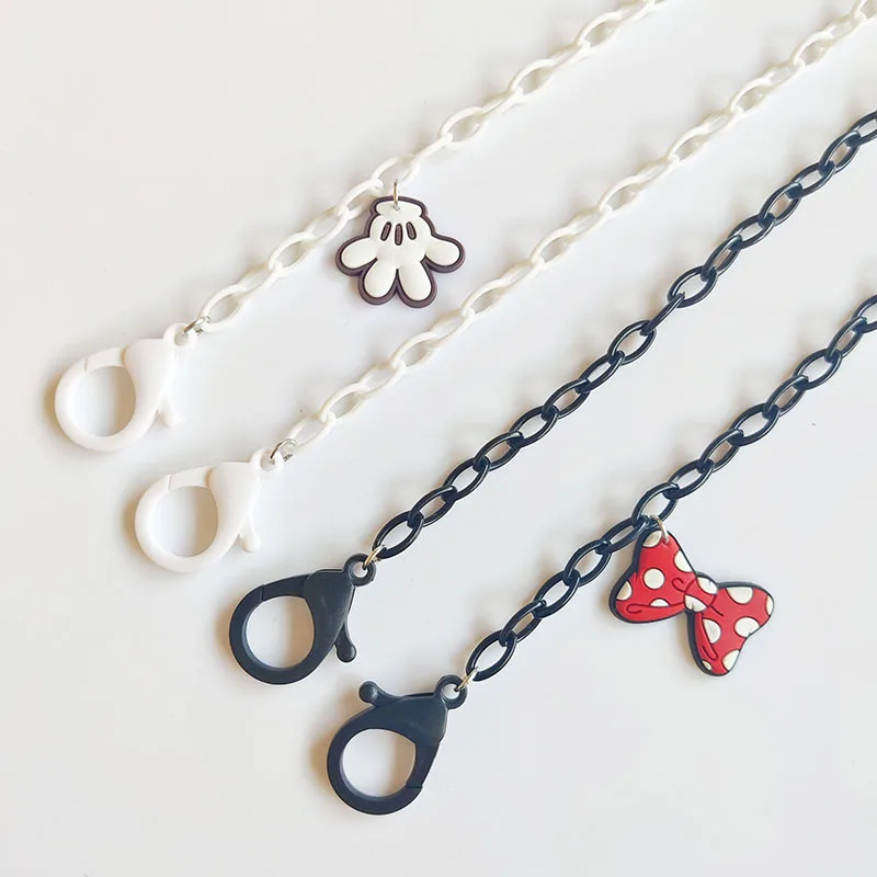 Креативный мультяшный бант акриловая цепочка для детей очки маски с подвесной