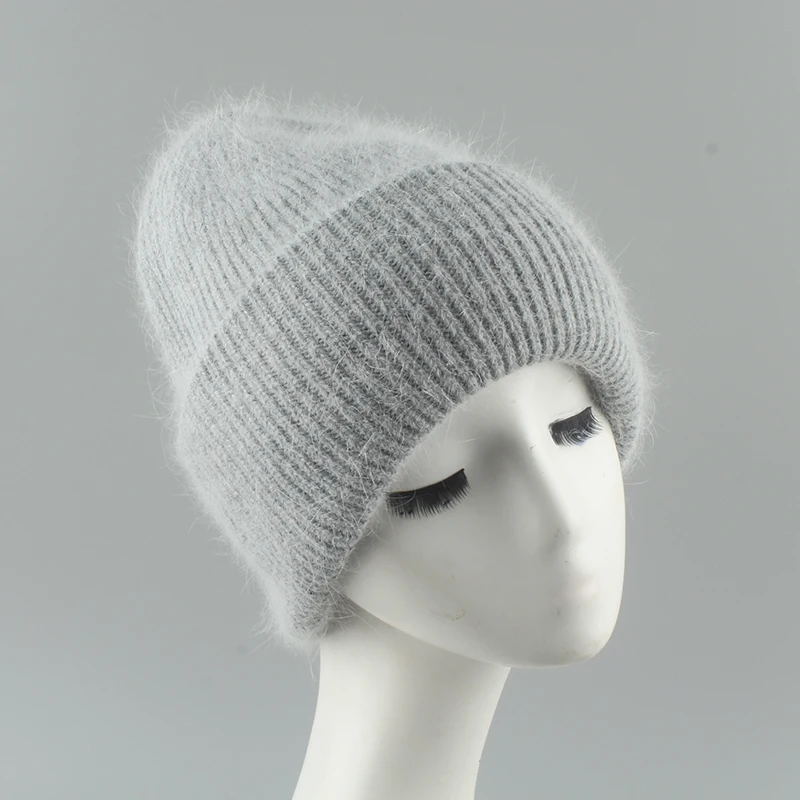 

Роскошная брендовая шапка из 2022 натурального кроличьего меха, женская зимняя шапка, модная Повседневная вязаная шапка, мягкие теплые женские шапочки, шапка