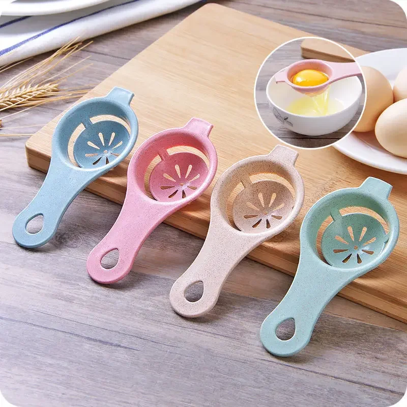 

Egg Yolk White Separator Separates Sieve Kitchen Tools Baking Accessory Mini Egg Yolk White Separator With Silicone Holder 1PC