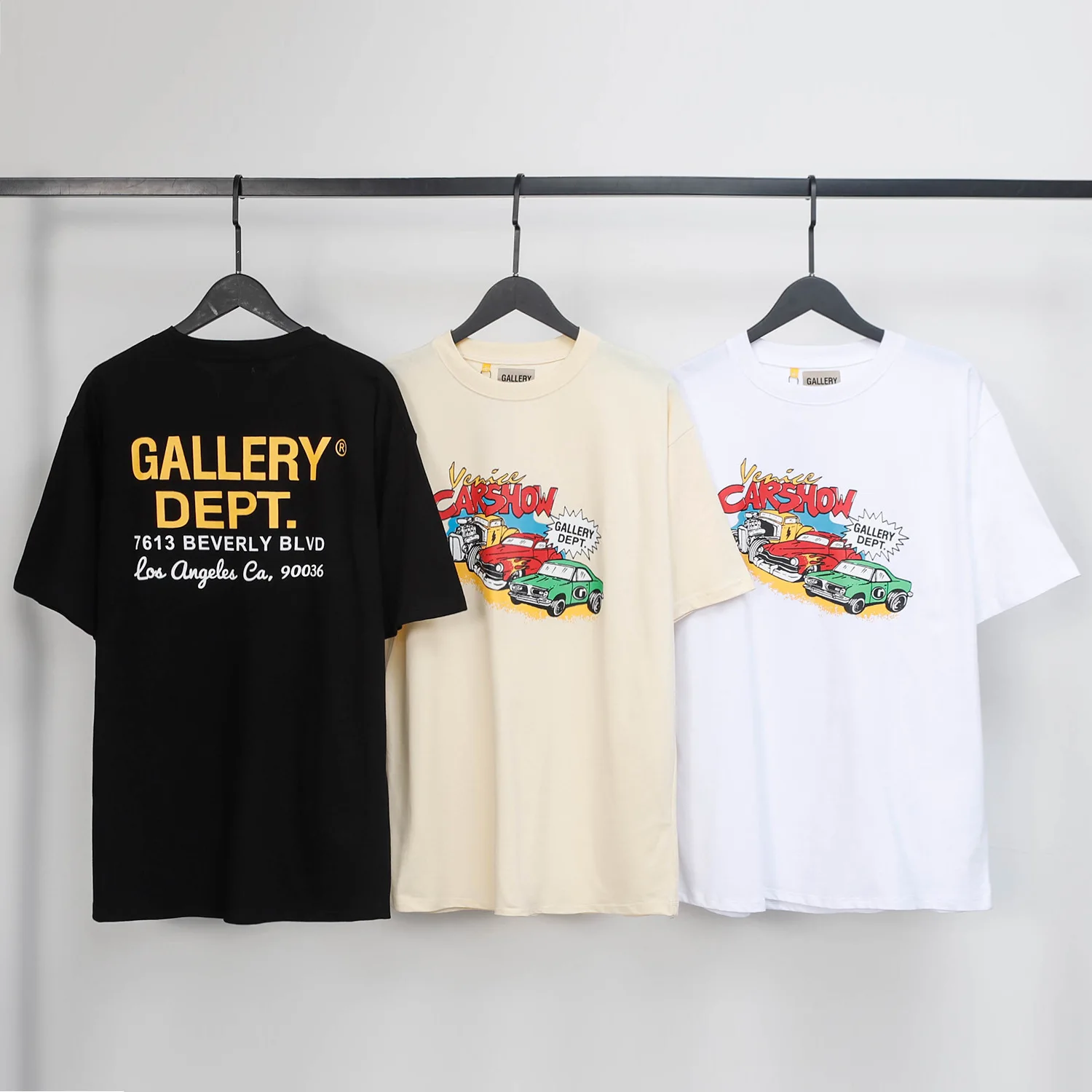 

2023 High Quality Men Clothes GALLERY DEPT Hand-Painted Graffiti Classic Letter Print Cotton Short Sleeve T-shirt For Women