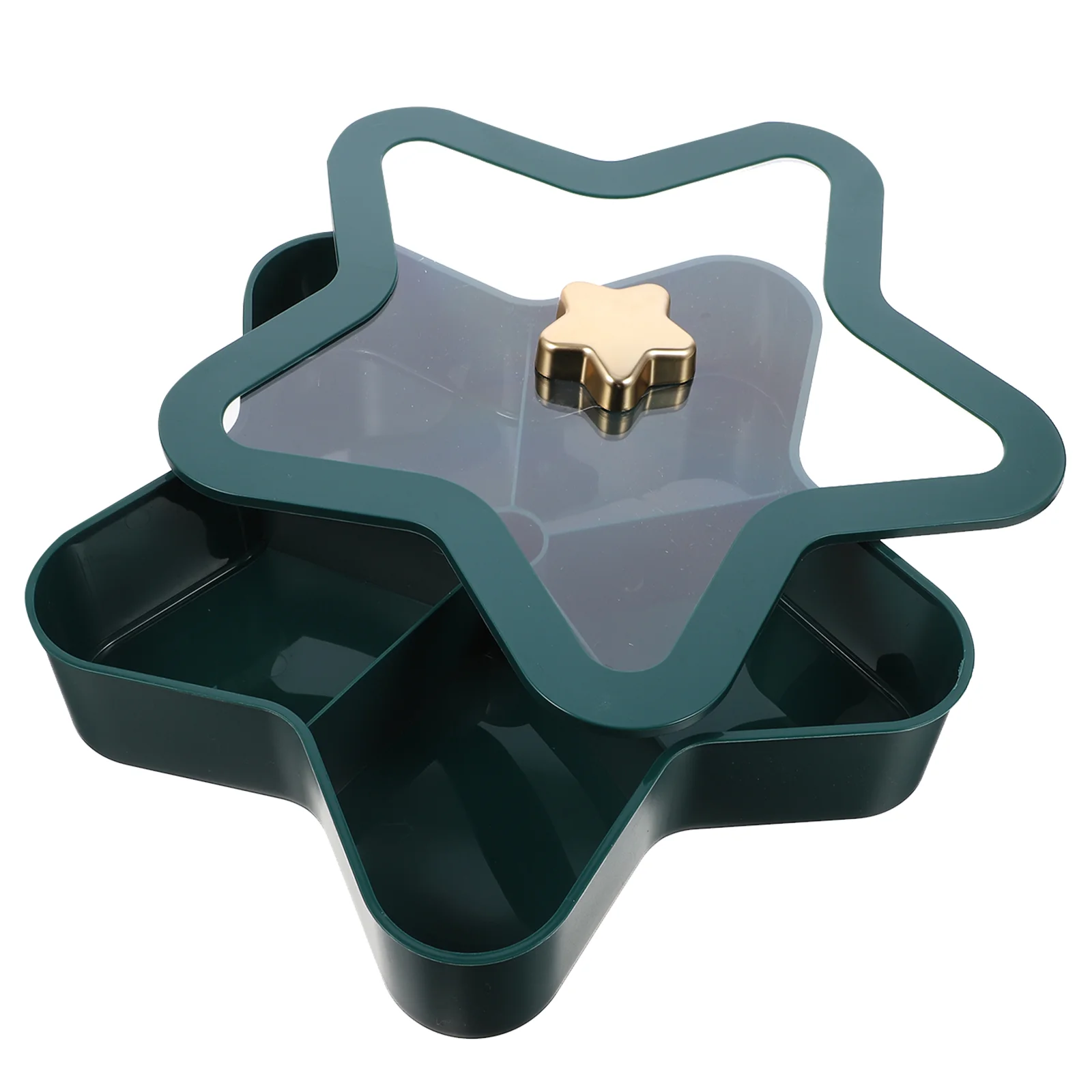 

1pc Multi-grids Snack Plate Party Candy Storage Tray Star Shaped Food Container