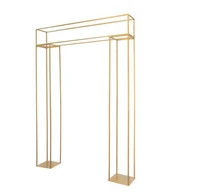 gold metal rectangular endless frame decorate wedding arch trendy aleter arch