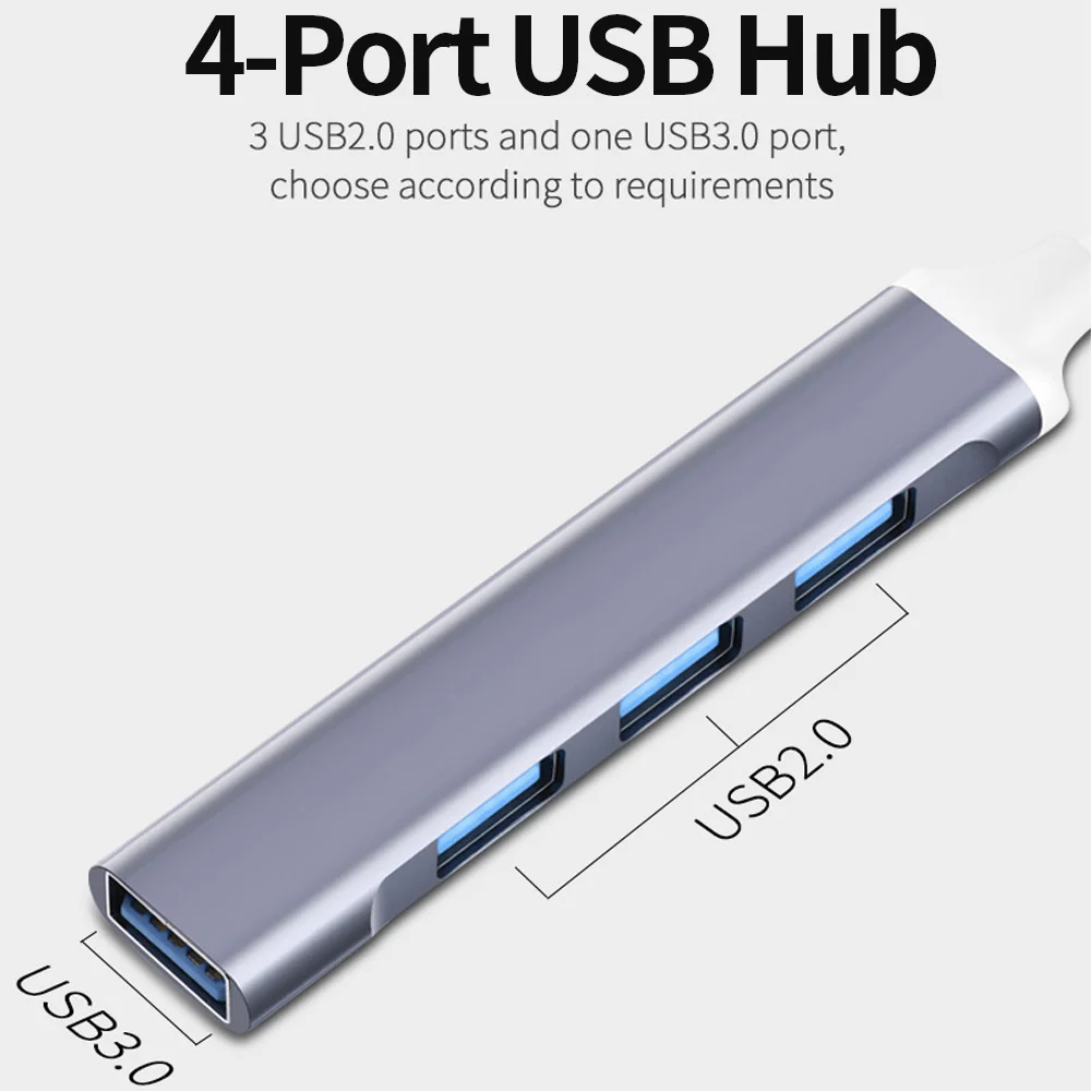 

lzqly 4 Port Usb Hub to 3*usb2.0/usb3.0 Multi Splitter Otg 4 in 1 Usb Docking Station for Lenovo Xiaomi Pc Notebook Accessories