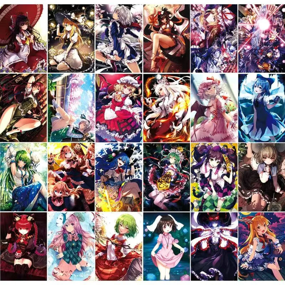 8 шт. аниме Touhou Project Hakurei Reimu косплей принты плакатов настенная наклейка живопись