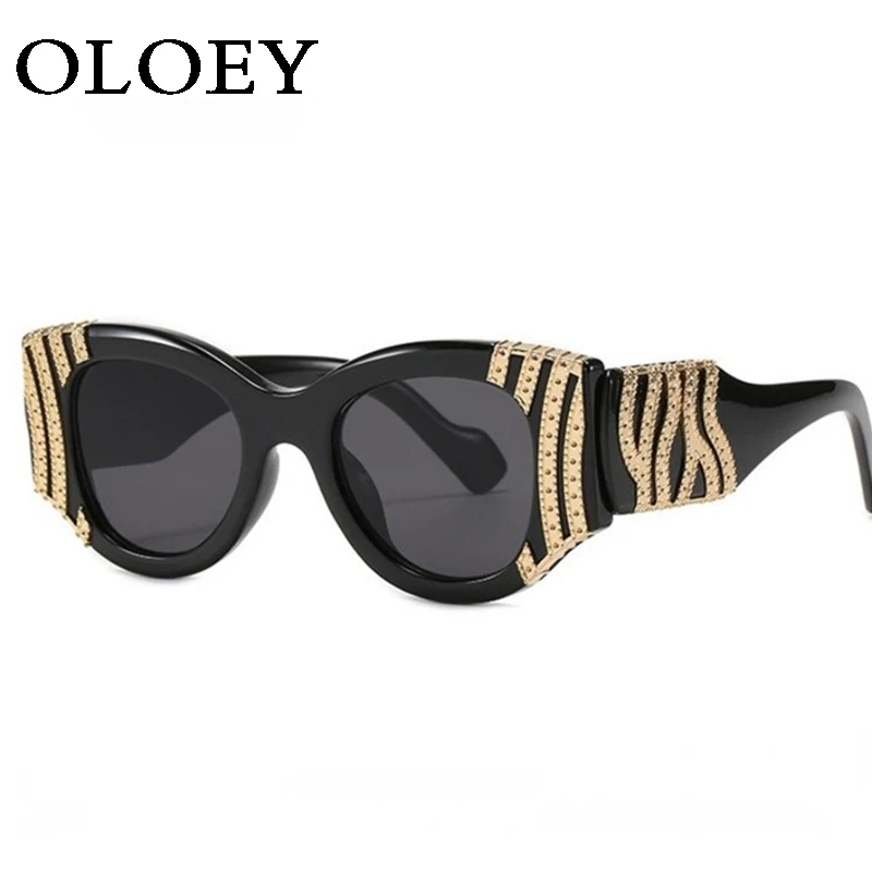 

New Personality Metal Decoration Ladies Sunglasses Classic Retro Fashion Catwalk Trend Wild Gorgeous High-quality Sunglasses