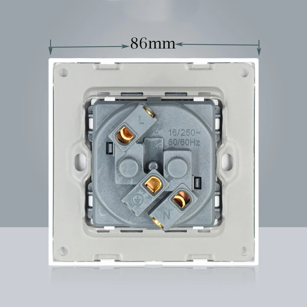 Настенные розетки для электрической панели из закаленного стекла