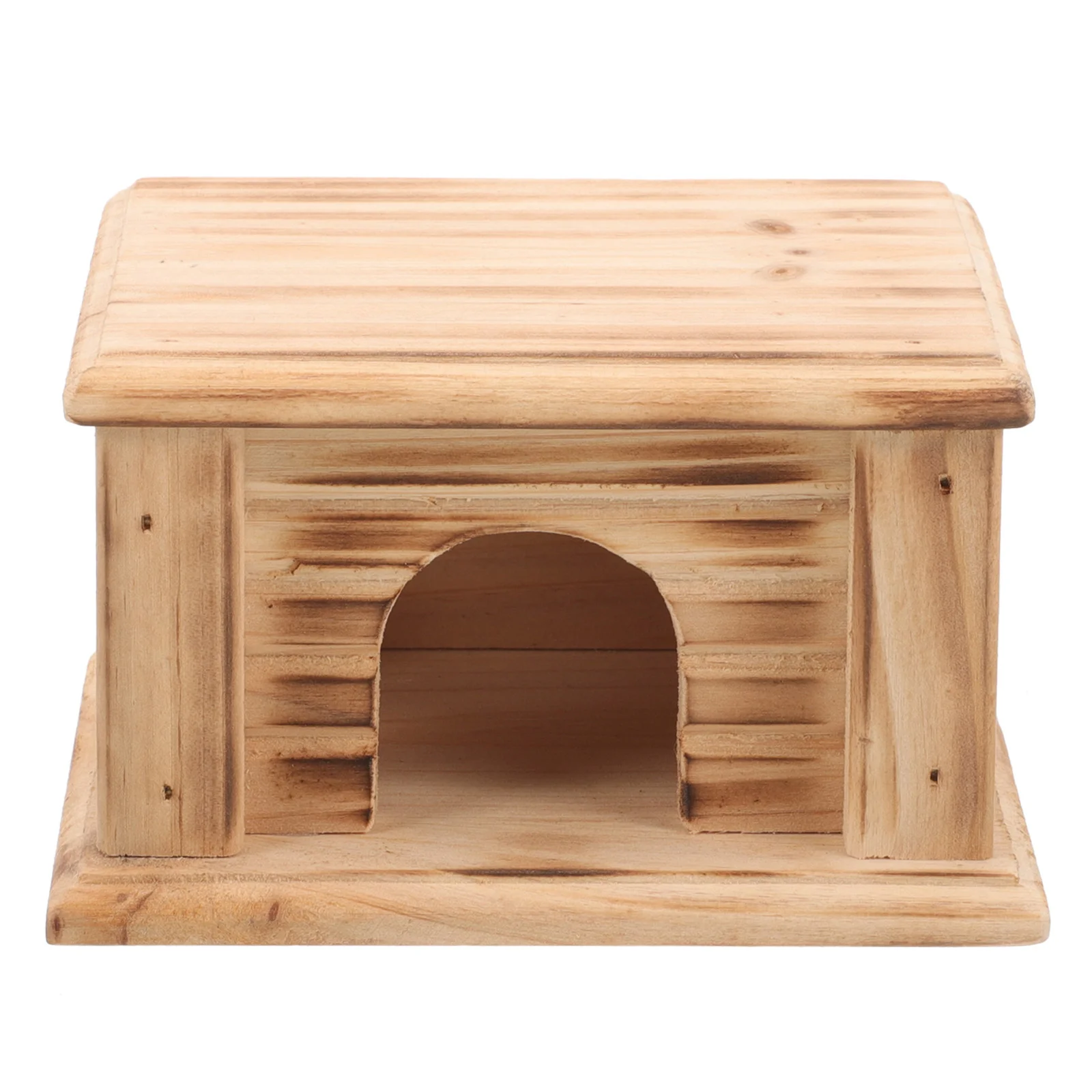 

Wooden Hamster Hideout House Wear-resistant Wood Hut Small Animal Nest Hamster Supply