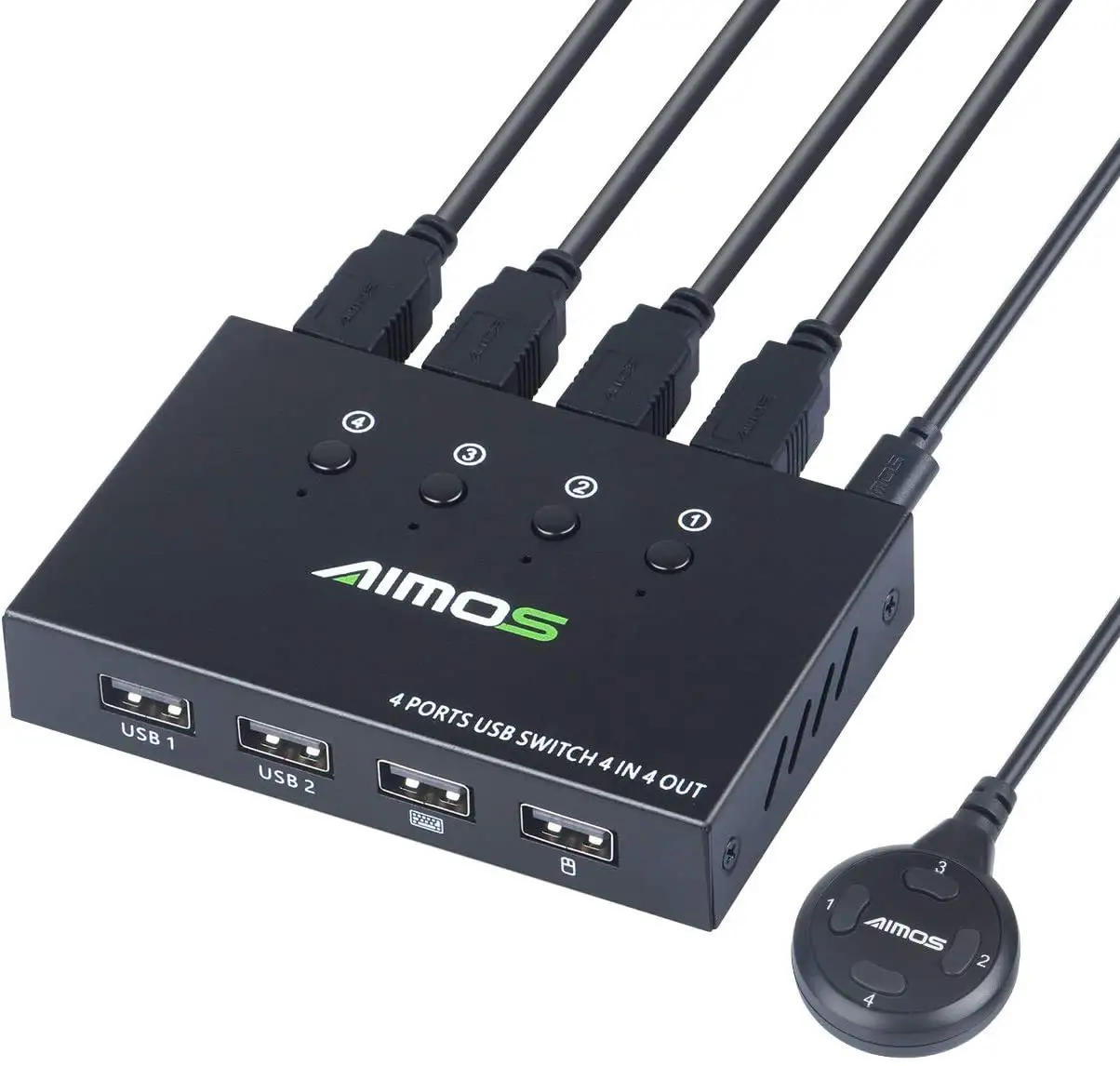Квм-Консоль AIMOS с 4 USB-портами и 4 USB-портами