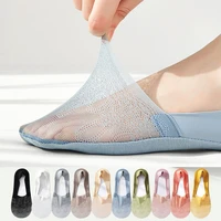 women lace socks 4pairs fashion shallow mouth slipper cotton female sock bottom silicone non slip invisible cute ankle sock gift