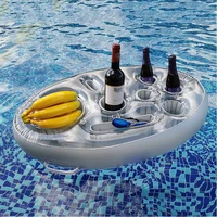 summer swim pool floating bar pvc inflatable fruit plate tray drink holder float beer drink table bar table pool party supplies