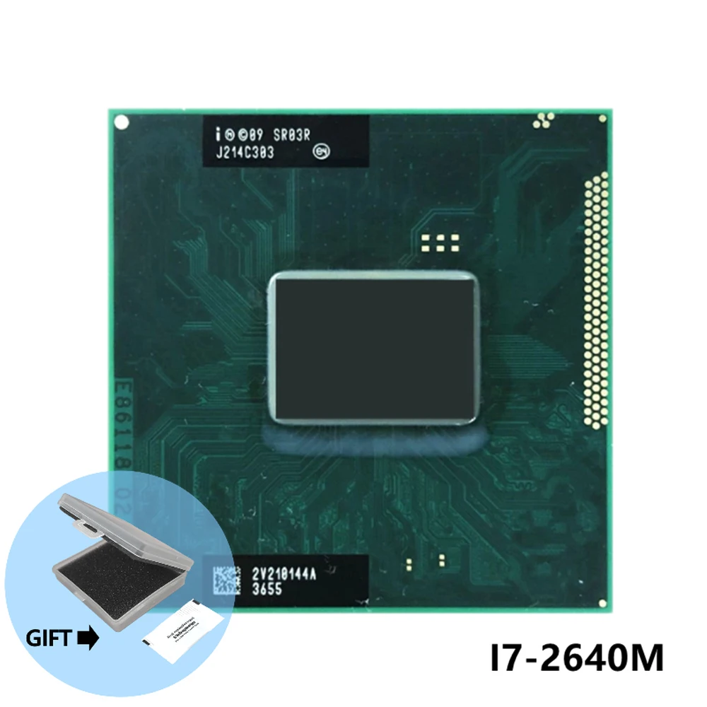 Процессор Intel Core i7-2640M i7 2640M SR03R 2 8 ГГц двухъядерный четырехпоточный процессор 4 МБ 35