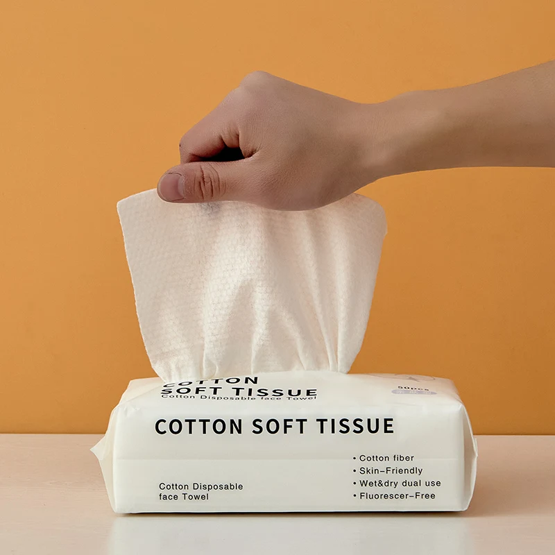 Одноразовые полотенца для лица 50 шт. очень мягкое хлопковое полотенце очищения и