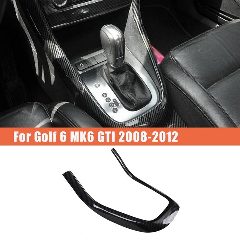 

Carbon Fiber Central Console Gear Shift U-Type Cover Trim Frame for Golf 6 MK6 2008-2012 Accessories