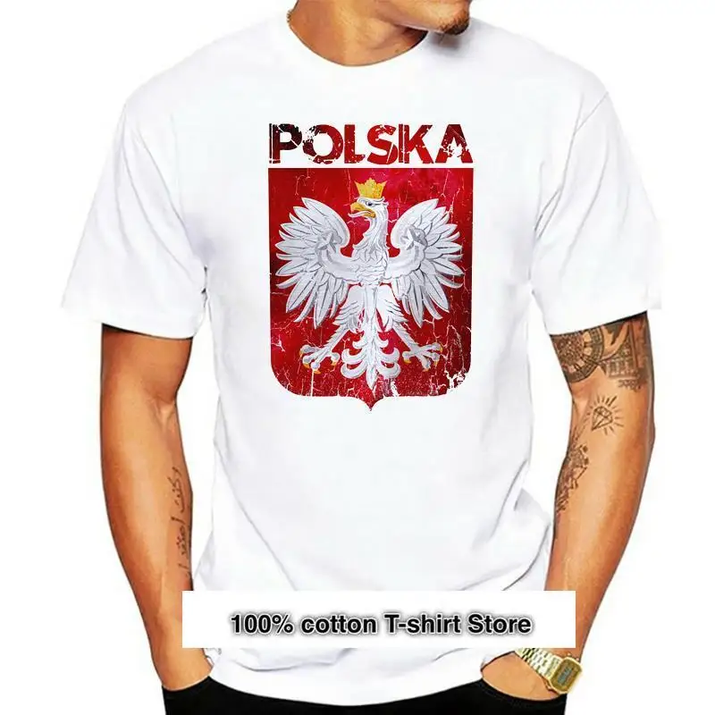 

Camiseta blanca de algodón de manga corta para hombres, camisa Polka de Dios, Koszulka, Flaga, Koszulki, Patriotyczne, Polski