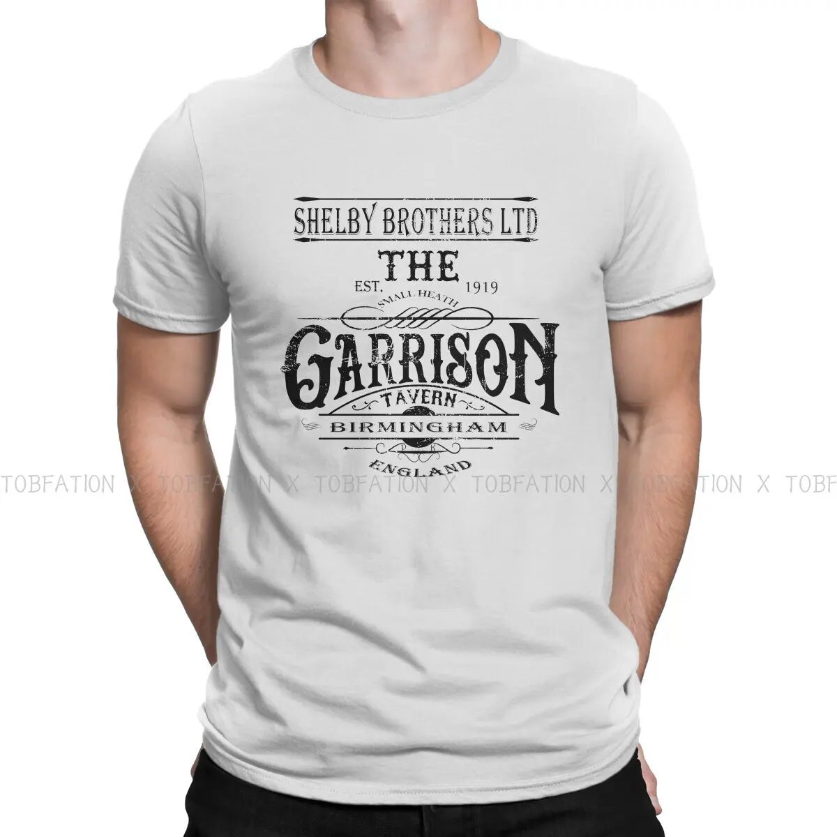 

Peaky Blinders Tommy Arthur Ada TV Fabric TShirt Vintage Garrison Tavern Birmingham Distressed T Shirt Oversized Men Clothes