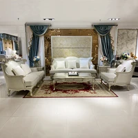 european style cloth sofa 123 combination fashion neoclassical living room light luxury small and medium sized solid wood sofa c